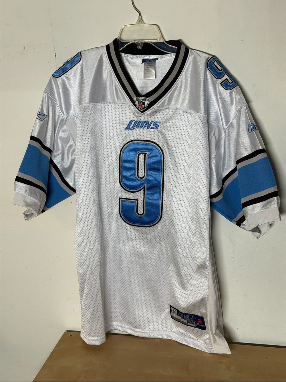 Matthew Stafford #9 Detroit Lions Reebok NFL On Field Jersey Size 52 Stitched